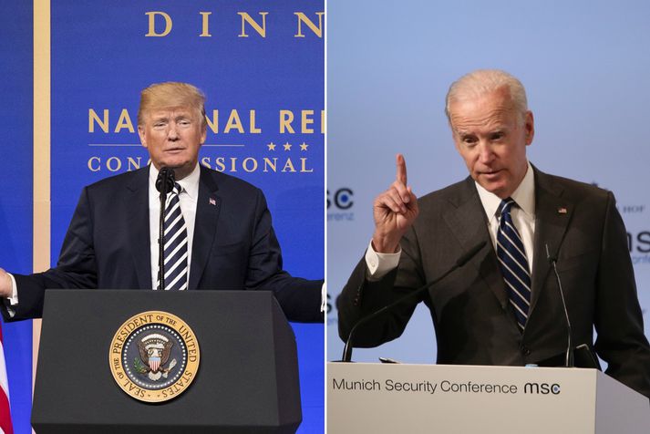 Donald Trump og Joe Biden.