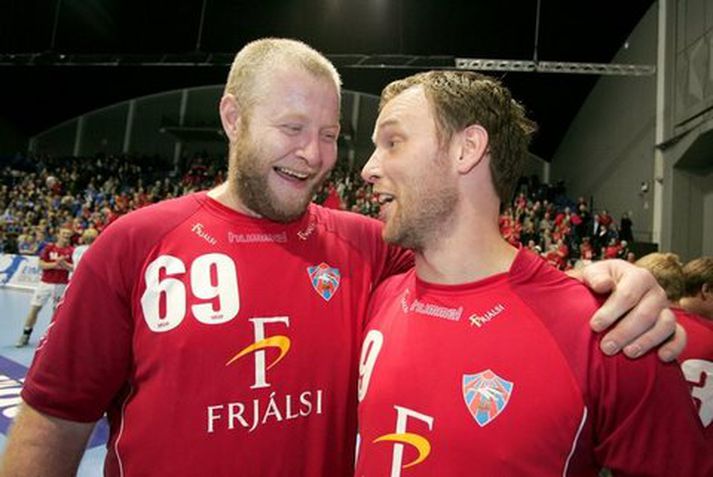 Sigfús Sigurðsson og Dagur Sigurðsson á góðri stundu.
