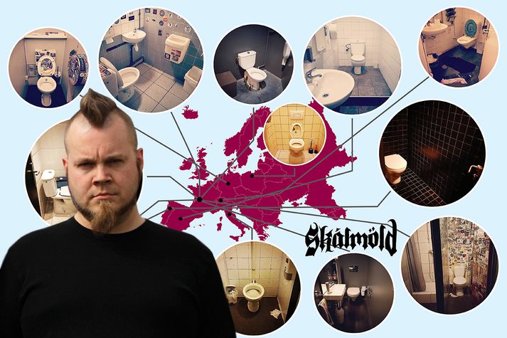 Gunnar Ben sturtaði niður víða um Evrópu.