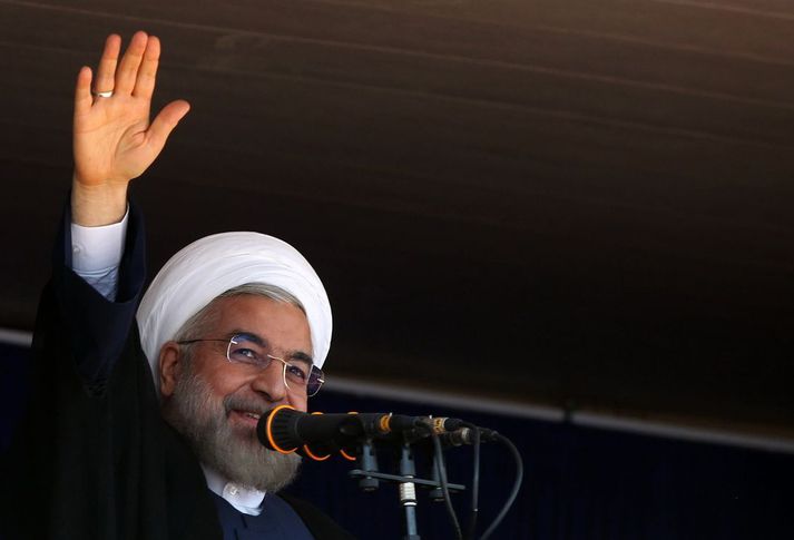 Hassan Rouhani, forseti Írans, hét því í gær að verja helga staði sjía í Írak.