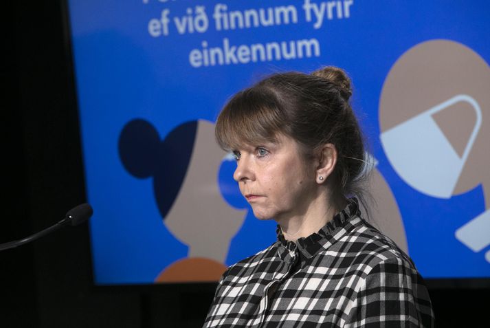 Unnur Sverrisdóttir, forstjóri Vinnumálastofnunar, var gestur á fundi almannavarna í morgun.