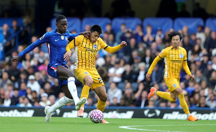 Chelsea var manni færra eftir að Trevoh Chalobah var rekinn af velli í dag.
