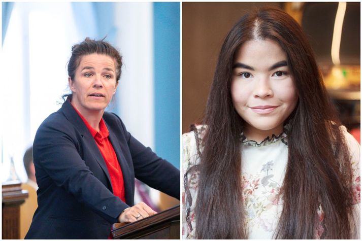 Isabel Alejandra Díaz, forseti SHÍ, og Helga Vala Helgadóttir þingmaður Samfylkingarinnar gagnrýna áætlun félgamsálaráðherra.