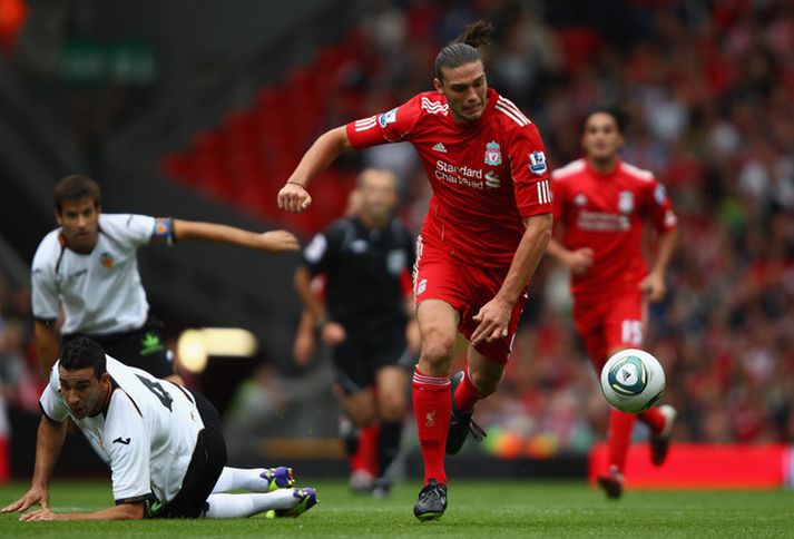 Andy Carroll í leiknum í dag.