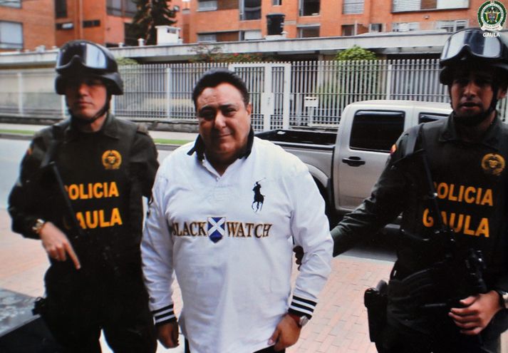 Pannunzi var handtekinn í verslunarmiðstöð í Bogota á föstudaginn.