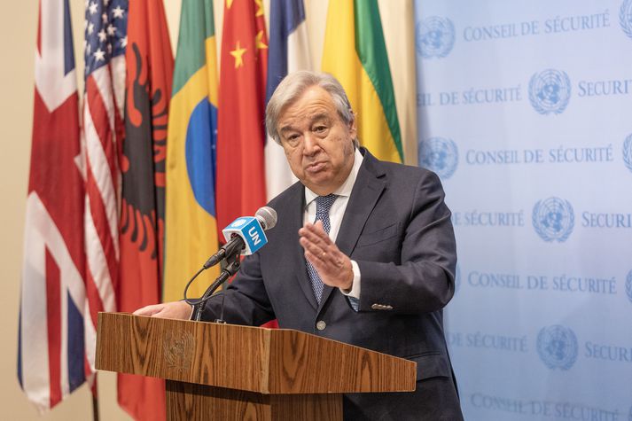 Antonio Guterres framkvæmdastjóri Sameinuðu þjóðanna ræddi loftslagsvandann í tilefni COP27 í vikunni.