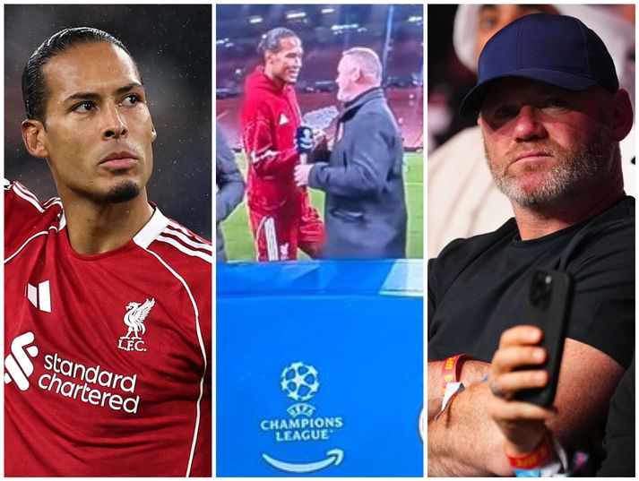 Virgil van Dijk og Wayne Rooney hittust í gær í fyrsta sinn eftir að þeir fóru að skjóta á hvorn annan í fjölmiðlum. 