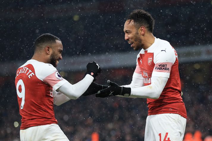 Lacazette skoraði í fjarveru Aubameyang.