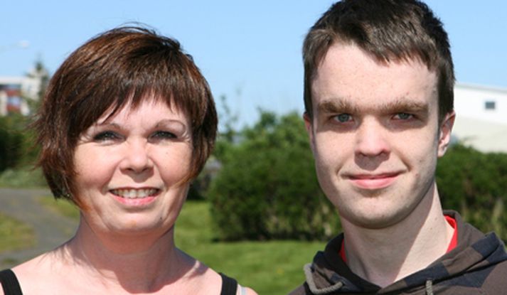 Birna og Arnar sonur hennar.