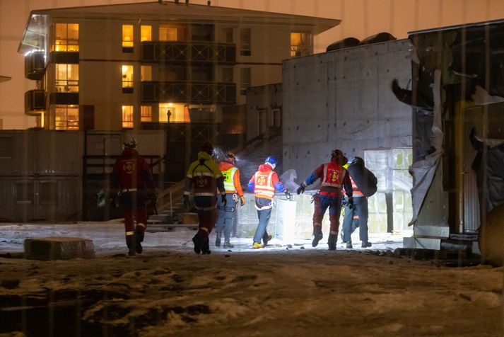 Björgunarsveitirnar stóðu í ströngu víða um land í óveðrinu í síðustu viku.