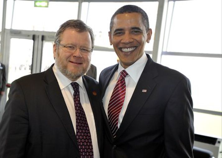 Obama og Össur ræddu heilmikið saman um helgina.