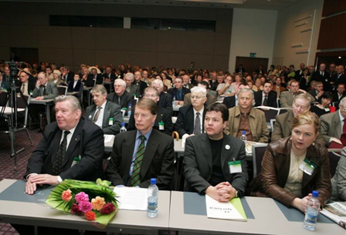 Frá flokksþingi Framsóknarflokksins árið 2005.