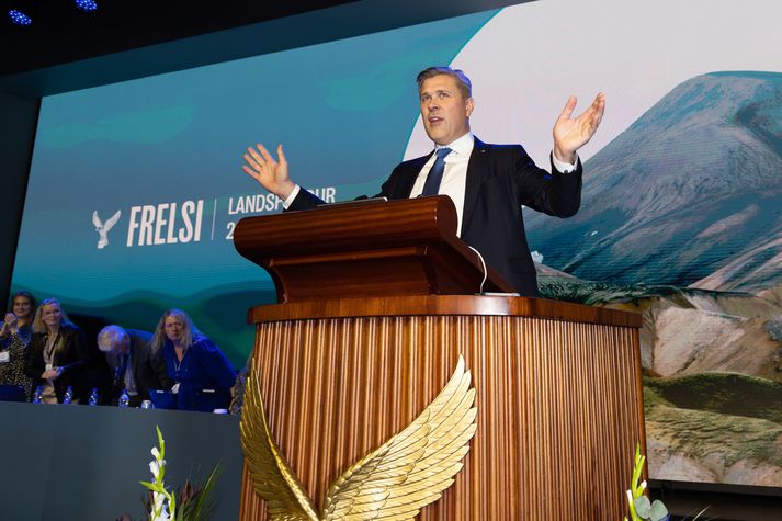 Bjarni flytur ræðu á flokksráðfundi í dag, líkt og hann gerði á landsfundi í fyrra.