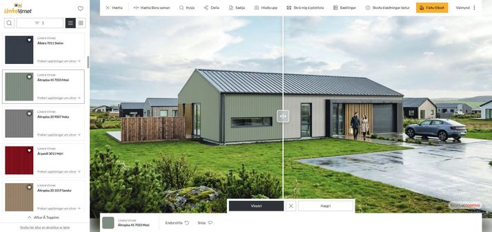 Roomvo er byltingarkennd tæknilausn sem gerir þér kleift að sjá hvernig húsið þitt gæti litið út með álklæðningu Límtré Vírnets.