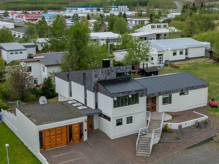 Húsið er sérlega vel staðsett.