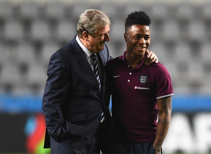 Raheem Sterling spilaði sinn fyrsta A-landsleik undir handleiðslu Roy Hodgson