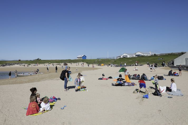 Það má hugsanlega njóta strandlífsins í Reykjavík um helgina.