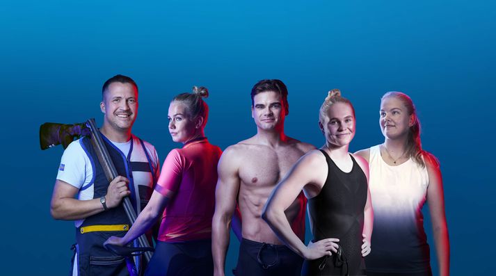 Hákon Svavarsson, Edda Hannesdóttir, Anton Sveinn McKee, Snæfríður Sól Jórunnardóttir og Erna Sóley Gunnarsdóttir keppa fyrir hönd Íslands á ÓL í París.