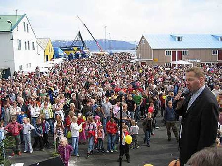 Frá Fiskideginum á Dalvík árið 2004.