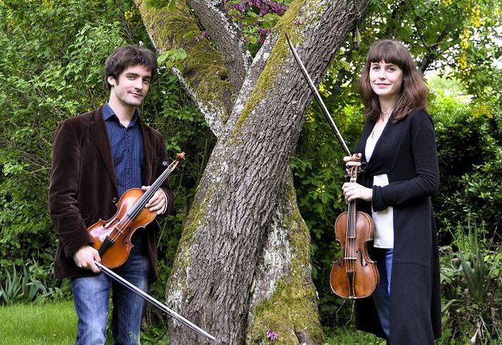Fiðluleikararir Gabriel Grosbard og Marie Rouquié eru helmingur kvartettsins Corpo di Strumenti.