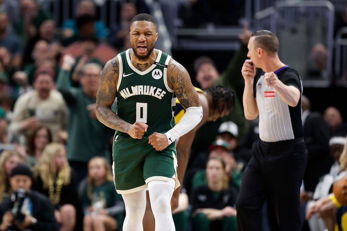 Damian Lillard ætlaði að vinna titilinn við hlið Giannis Antetokounmpo hjá Milwaukee Bucks en svo fór nú ekki.