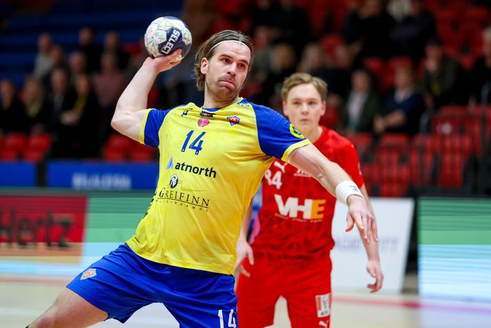 Bjarni Ófeigur Valdimarsson bjó til fimmtán mörk fyrir KA-menn í kvöld.