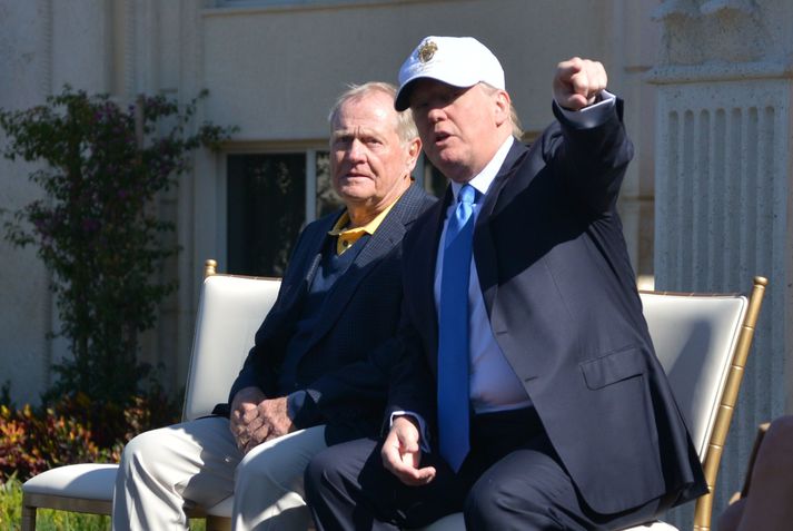 Donald Trump á hauk í horni í Jack Nicklaus.