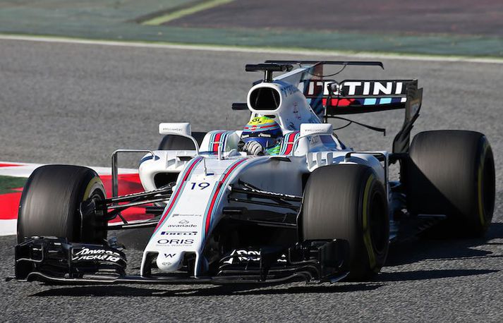 Felipe Massa fór hraðast allra í dag á Williams bílnum.