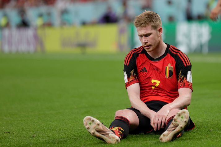 Kevin De Bruyne náði sér ekki á strik gegn Marokkó, ekki frekar en aðrir leikmenn Belgíu.