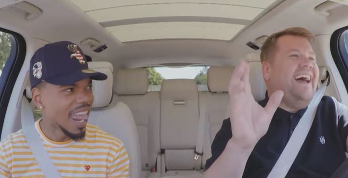 Chance the Rapper og James Corden á rúntinum um Los Angeles.