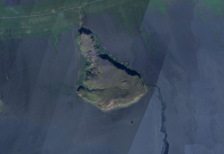 Svartir sandar eru í kringum Hjörleifshöfða.