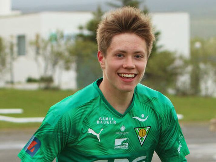 Jakob Héðinn Róbertsson skoraði þrennu í dag.