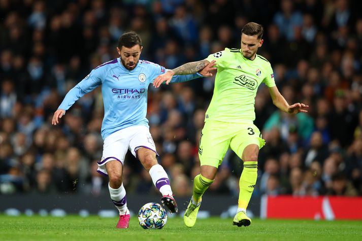 Silva í leik Manchester City og Dinamo Zagreb í Meistaradeild Evrópu í gær. City vann leikinn, 2-0.