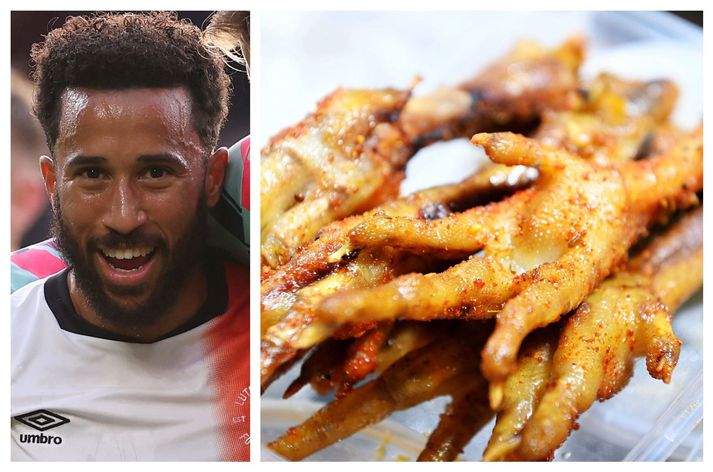 Andros Townsend segir að kjúklingafæturnir hjálpi honum í endurheimt eftir leiki.