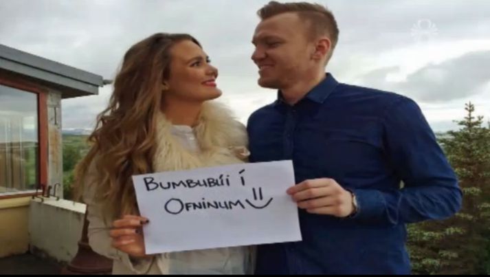Þessi mynd birtist landsmönnum í gærkvöldi.