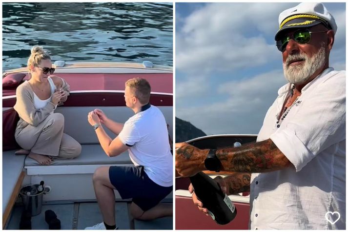 Jakob virðist mikill rómantíkus og fékk skipstjóra bátsins til að taka upp bónorðið.