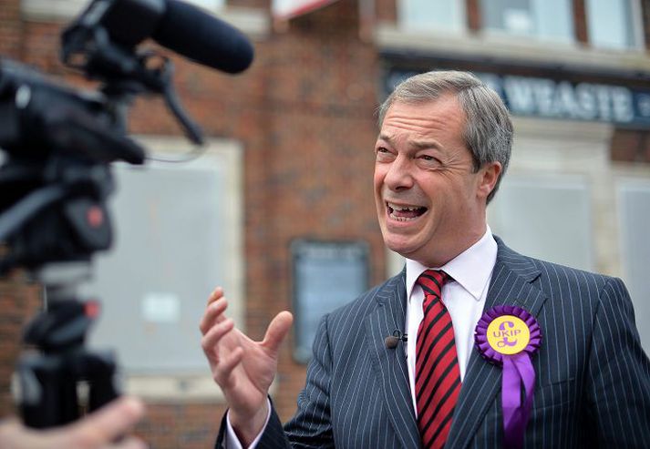 Nigel Farage gæti hæglega halað inn fjórðung eða jafnvel þriðjung atkvæða í Bretlandi í dag.