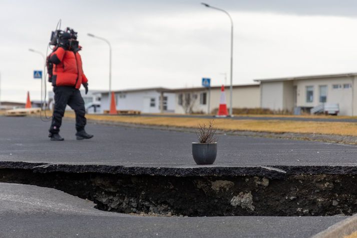 Erlent fjölmiðlafólk hefur flykkst til landsins síðustu daga vegna atburðanna í Grindavík. 