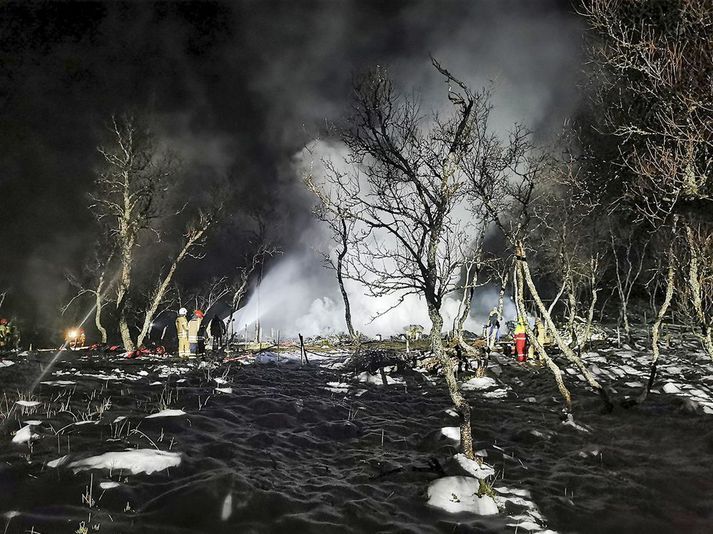 Sumarbústaðurinn brann til grunna aðfaranótt laugardags.