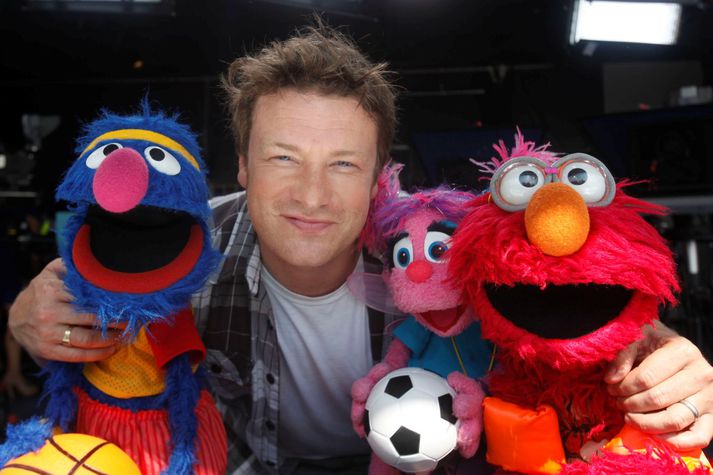 Jamie í góðum félagsskap.