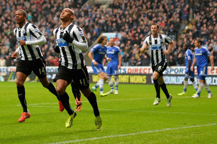 Yoan Gouffran fagnar marki sínu.