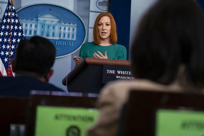 Jen Psaki, blaðafulltrúi Hvíta hússins.