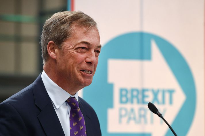 Nigel Farage, leiðtogi Brexitflokksins í Bretlandi.