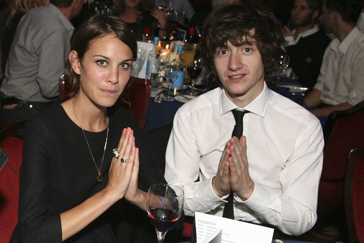 Alexa Chung og Alex Turner, söngvari Arctic Monkeys, á meðan allt lék í lyndi.