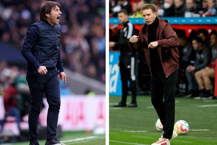 Óvissa er um framtíð Antonio Conte hjá Tottenham og Lundúnaliðið gæti litið til Julian Nagelsmann sem varð atvinnulaus í vikunni.