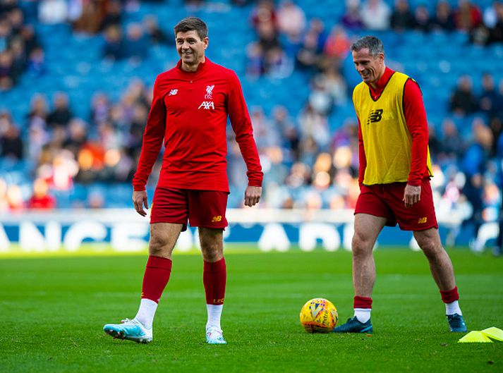 Félagarnir í goðsagnaleik Liverpool og Rangers fyrir ekki svo löngu.