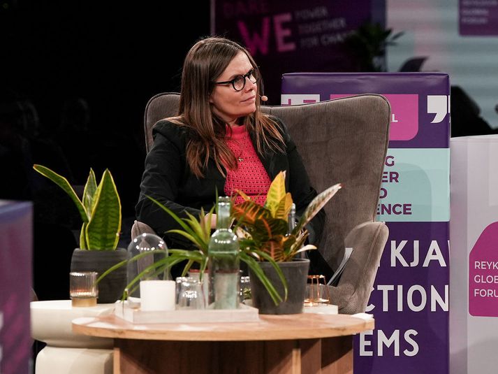 Katrín Jakobsdóttir, fyrrverandi forsætisráðherra, er meðal þeirra kvenna sem fram komu á ráðstefnunni Reykjavík Global Forum þar sem vísitalan var kynnt. 