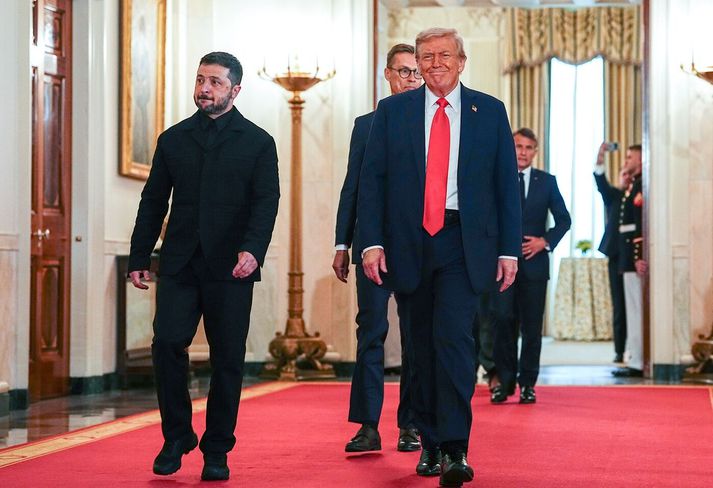 Vólódímír Selenskí og Donald Trump á G7 fundi í Bandaríkjunum í ágúst.