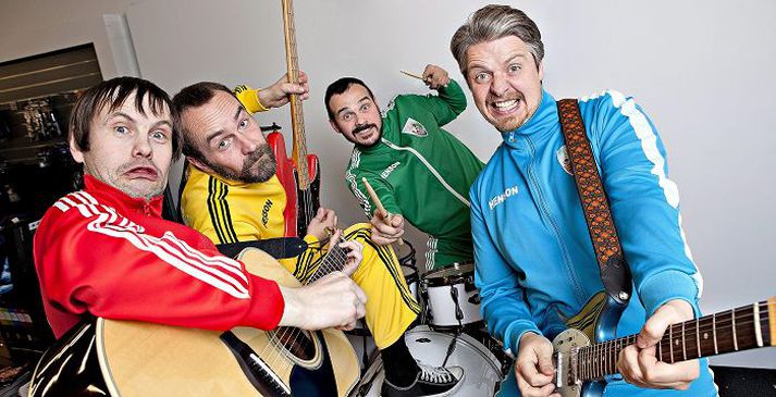 Hljómsveitin Pollapönk kemur fram á barnahátíð SÁÁ í dag.