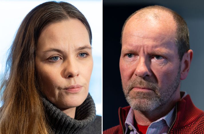 Sonja Ýr Þorbergsdóttir, formaður BSRB, og Þórarinn Eyfjörð, fyrrverandi formaður Sameykis.